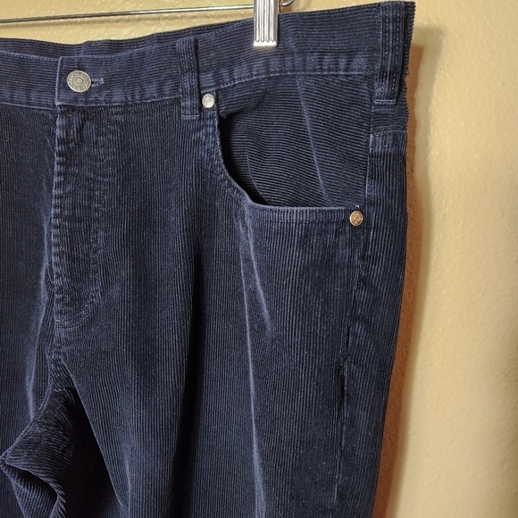 Brooks Brothers Mens Navy Fine Wale Corduroy 5 Pocket Straight Pants-Size 38x32 - Picture 2 of 9